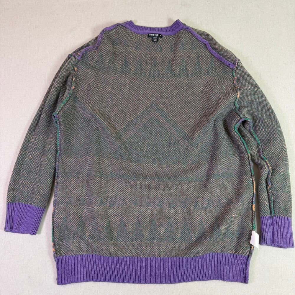 Notice The Reckless x Asa Steinars Oversized Geometric Crewneck Sweater Womens M - Picture 10 of 13